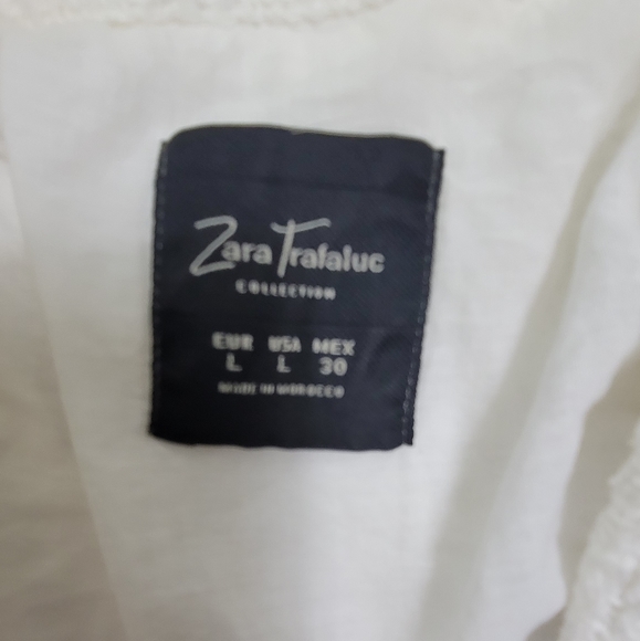 ZARA TRAFALUC TWEED WHITE ZIPPER BLAZER - Picture 11 of 16